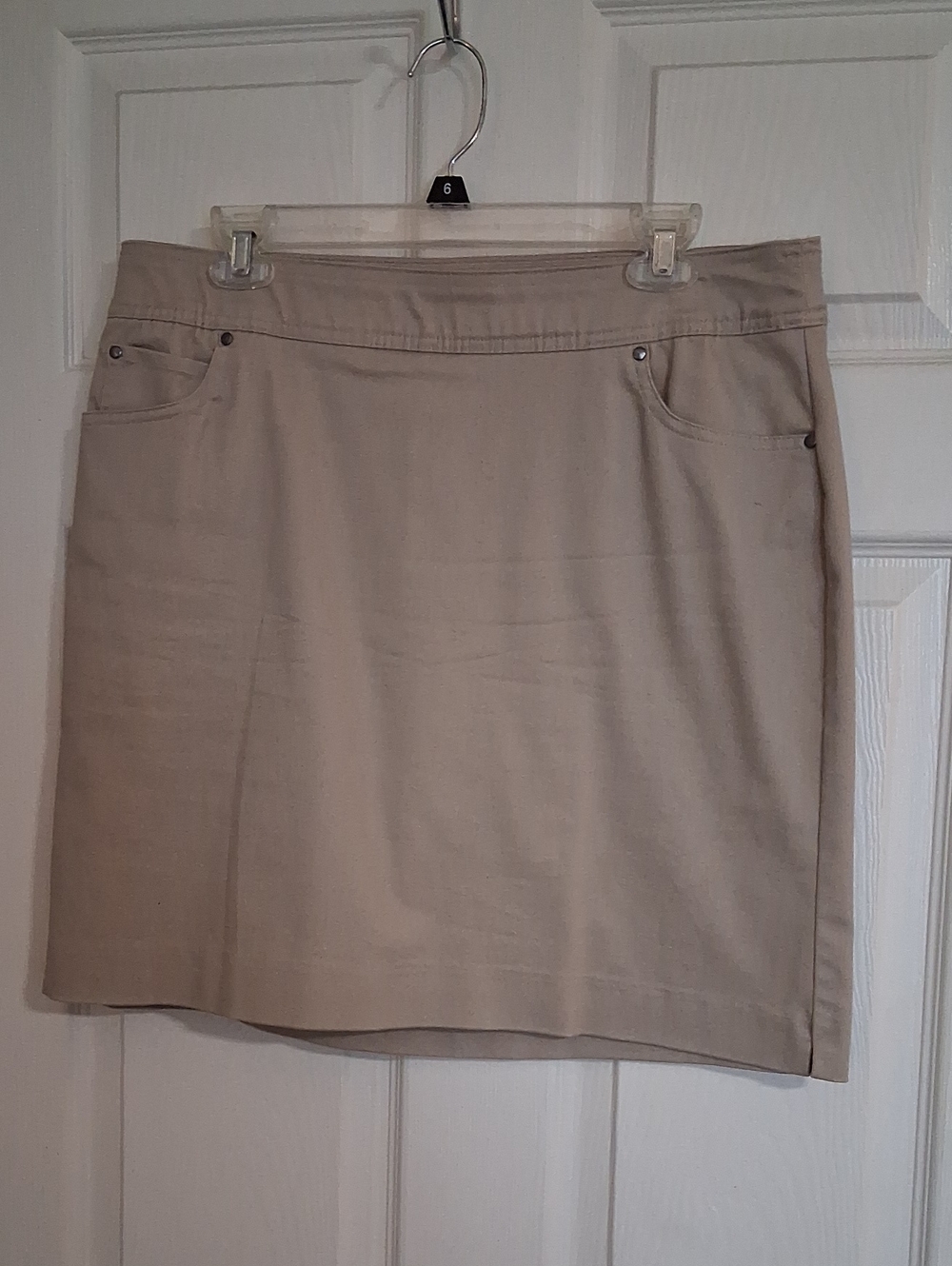 Kim Rogers Tan Women's Skort Classic Neutral A-Line